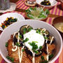 THE男飯‼︎豚肉と茄子のピリ辛温玉丼♡小松菜とひじきの旨炒め♡…豚肉のワンポイントアドバイス