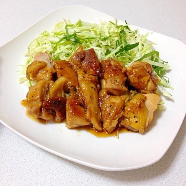 鶏モモ肉で生姜焼き✨