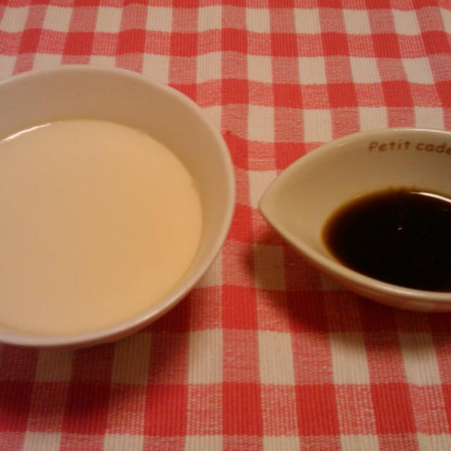 豆乳１００％プリン＆黒みつ☆スムースチョッパーで楽チン！