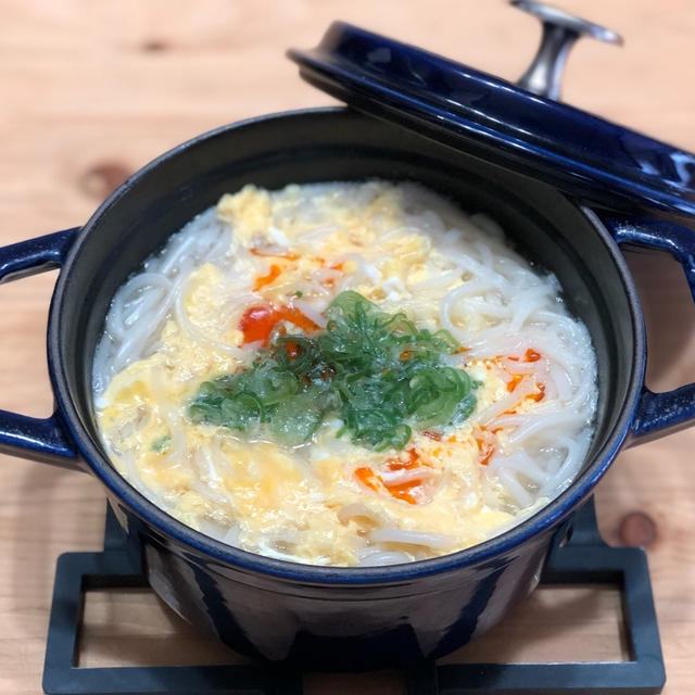 夏の残りの素麺で‼酸辣煮麺★