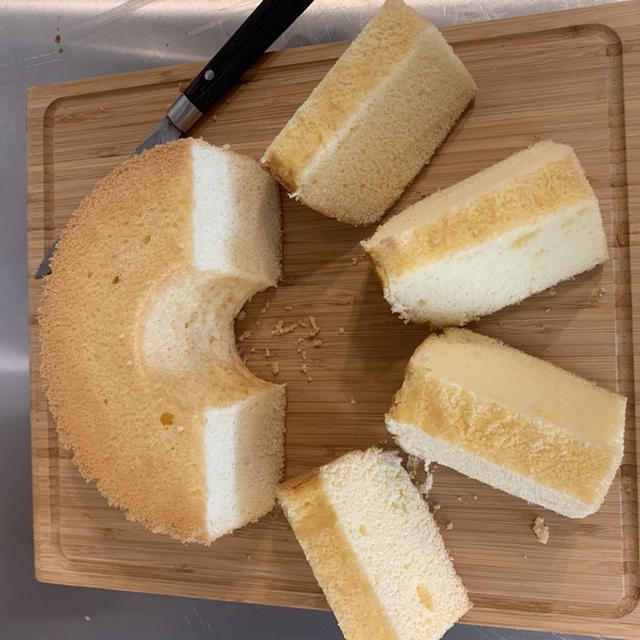 シフォンケーキの手外し！底に気泡…泣き！