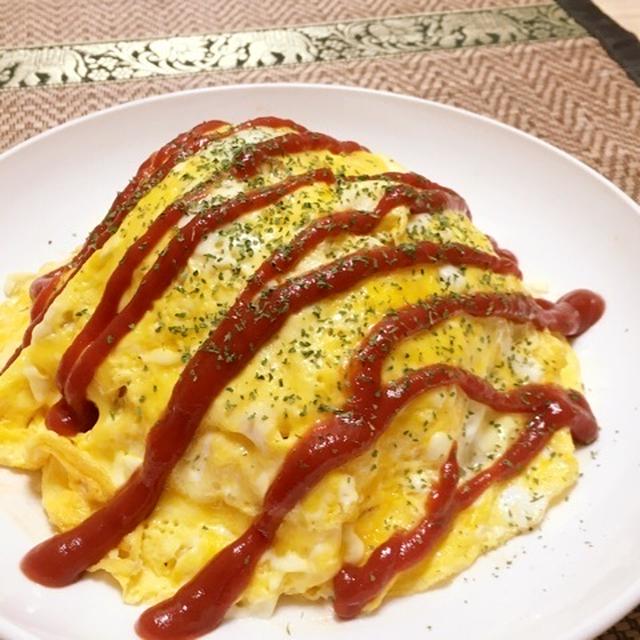 レンチンでチキンライス！ドームオムライス