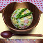 春色チャーハン＊アスパラと春キャベツ♪