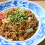 ソースと醤油のハイブリッド？そばめし。ソースが無駄にならなくてしかもさっぱり夏向けのそばめし。