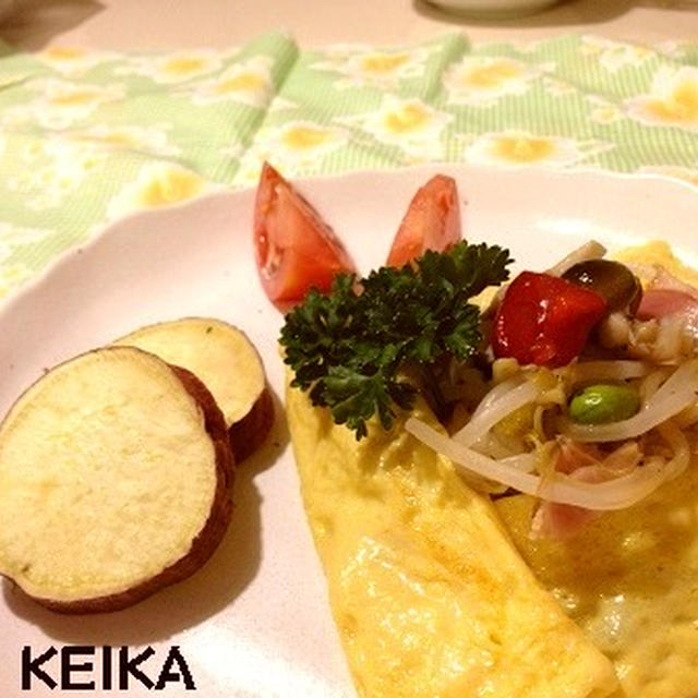 しめじともやしのオムレツ By Keikaさん レシピブログ 料理ブログのレシピ満載