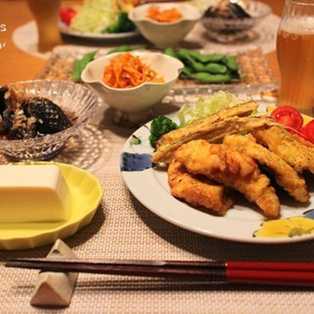 ストウブで『鶏天』の献立。