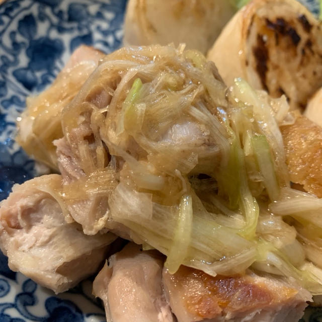 かぶと鶏のねぎソース