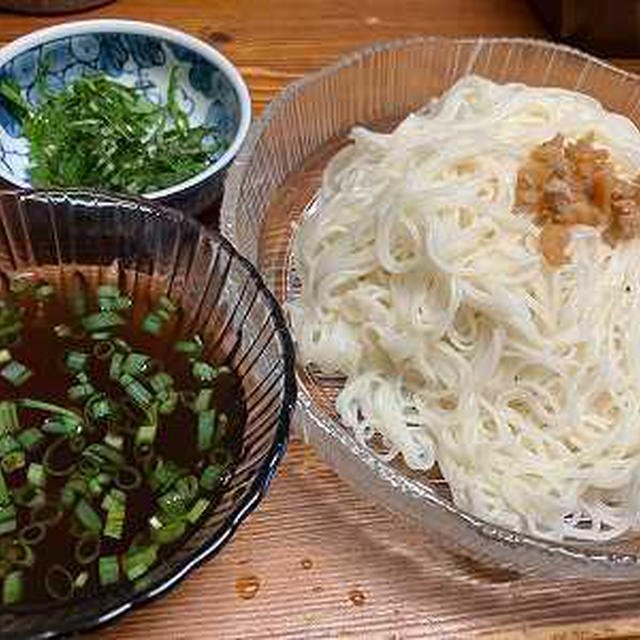 えび出しそうめん。茄子そうめん