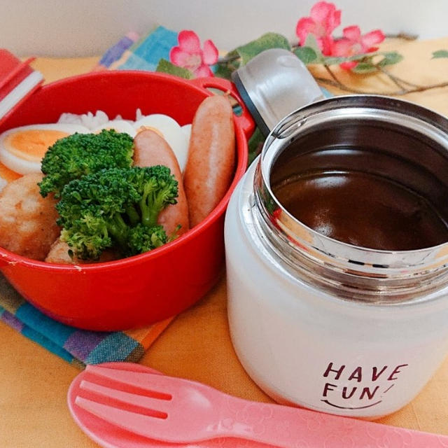 唐揚げエッグカレー弁当〖普通弁当〗 #平日お昼ご飯はお弁当or外食