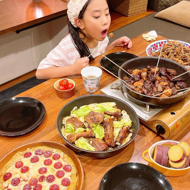 冷蔵庫のもの一掃晩御飯です！！