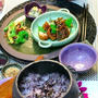 鯖の味噌煮と紫米ご飯（I-kitchen)