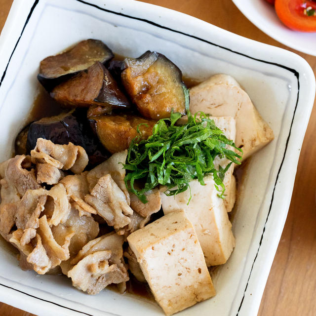 【レシピ】なすがトロトロ〜♬夏の味しみ肉豆腐