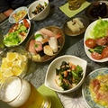 夕飯（ベーコン・コーンのチーズ焼き）