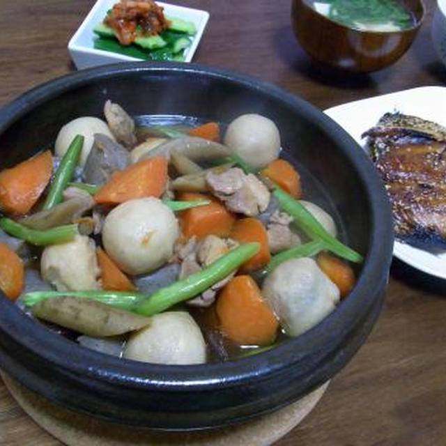 土鍋で筑前煮