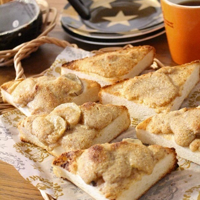 今朝の朝ごはん☆ｱｰﾓﾝﾄﾞﾊﾞﾀｰﾄｰｽﾄでｽｲｰﾂ朝ごはん