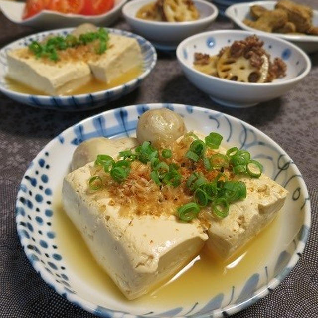 クツクツ煮豆腐♪ レンコンとひき肉のオイスターソース炒め
