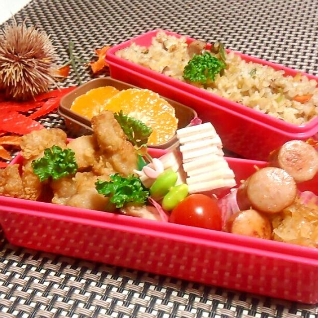 チャーシューﾁｬｰﾊﾝ弁当♪お弁当の　味見