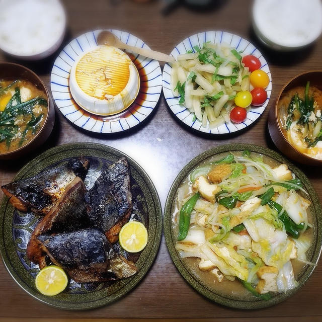 【家ごはん】焼き魚の献立 * 釣り魚頂きました！サゴシの幽庵焼き