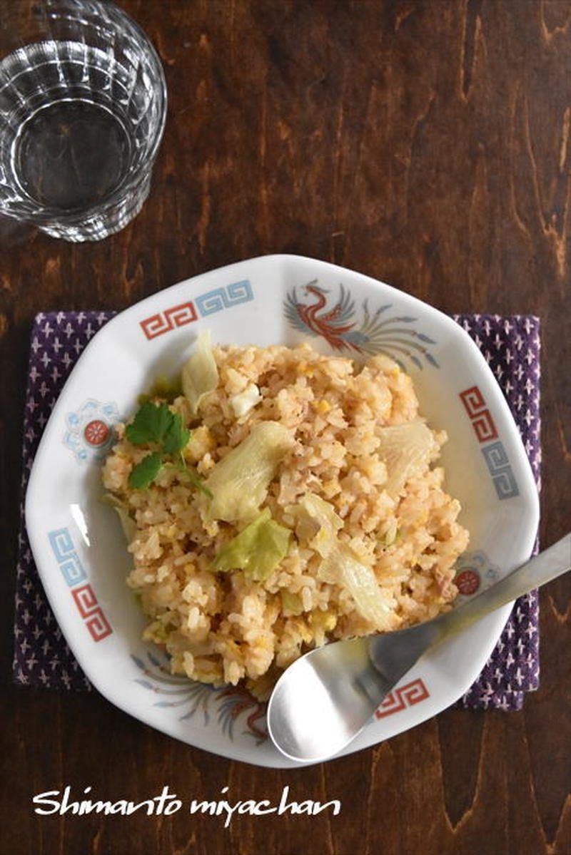 包丁不要！まな板不要！レンジで作るツナマヨチャーハン