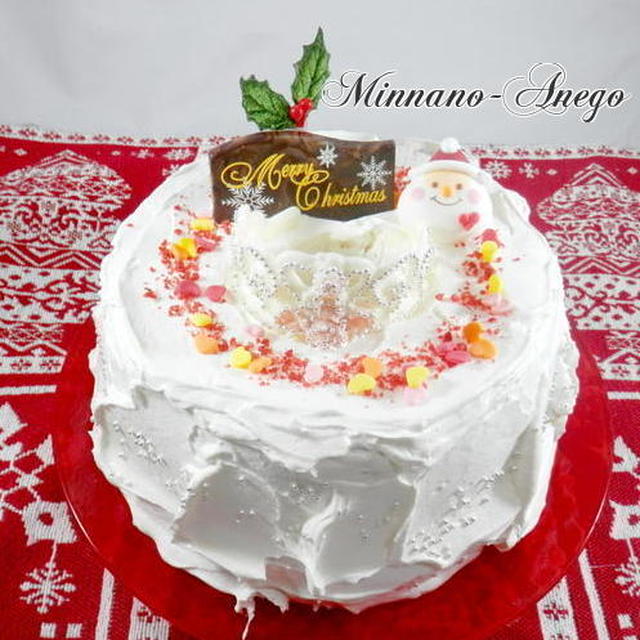 シフォンでクリスマスケーキ インコ By みんなのあねごさん レシピブログ 料理ブログのレシピ満載