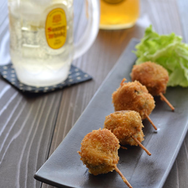 アジのひと口串揚げーサントリー角ハイ連載STARTー。と、昨日の晩ご飯。