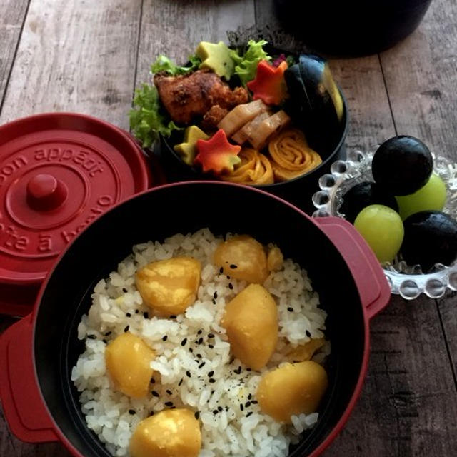 秋のおいしさをお弁当に～♪栗ご飯