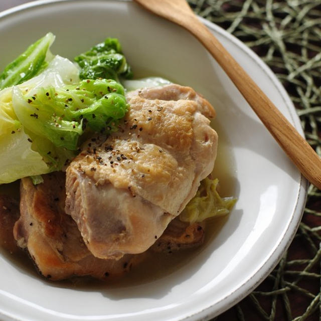 《糖質オフで白菜とチキンのスープ煮》と昨日の晩ごはん献立