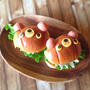 ロールパン＊くまちゃんハンバーガー