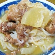 絶品☆簡単塩麹の牛すじ煮込み