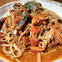 サバ缶アラビアータスパゲッティ　サバ缶とトマト缶で