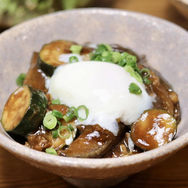 ◎おうちごはん 翌日アレンジ編！『麻婆茄子ズッキーニ丼』 #レシピ