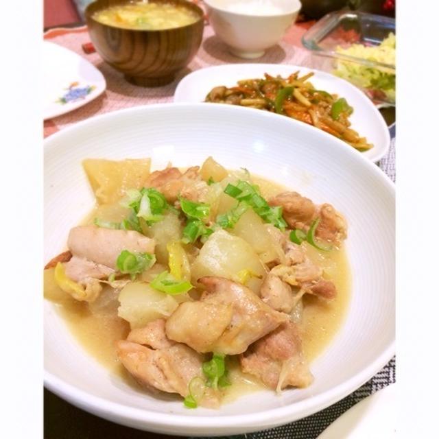 旨味がいっぱい！鶏肉と大根の中華煮と超特急な中華の大皿料理たち