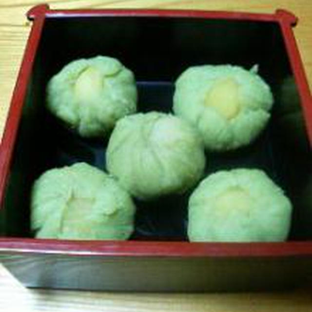 紅あずまと栗の甘露煮の和菓子
