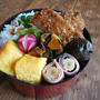 豚カツ＆ヤングコーンのベーコン巻き弁当♪