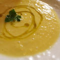 バランカ新油どぶろくレシピ「オリーブオイルの香りを楽しむ安納芋のスープ」