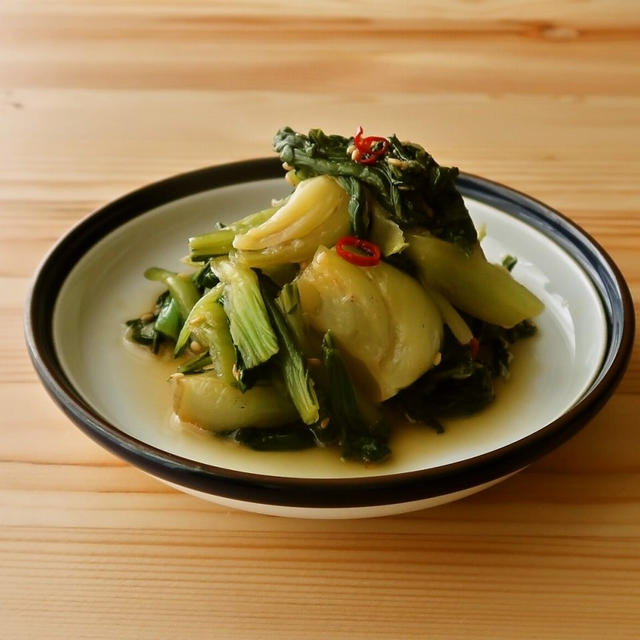 【野菜ひとつ】青梗菜の中華風おひたし
