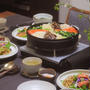 【献立】鉄鍋ビビンバと、スモークサーモンのサラダと、わかめスープ。～よいこ！～