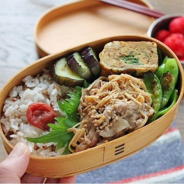 フライパン１つで簡単！「豚とえのきのごまポン酢」のお弁当