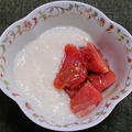 本マグロの切り落としで、漬けマグロの山かけ