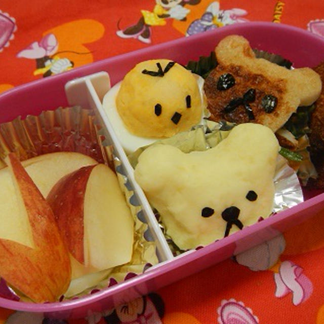 久々のキャラ弁・・・・はぁ(*´д`;)…難しい
