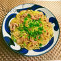 ガッツリスタミナ♡にんにくネギ塩豚焼きそば