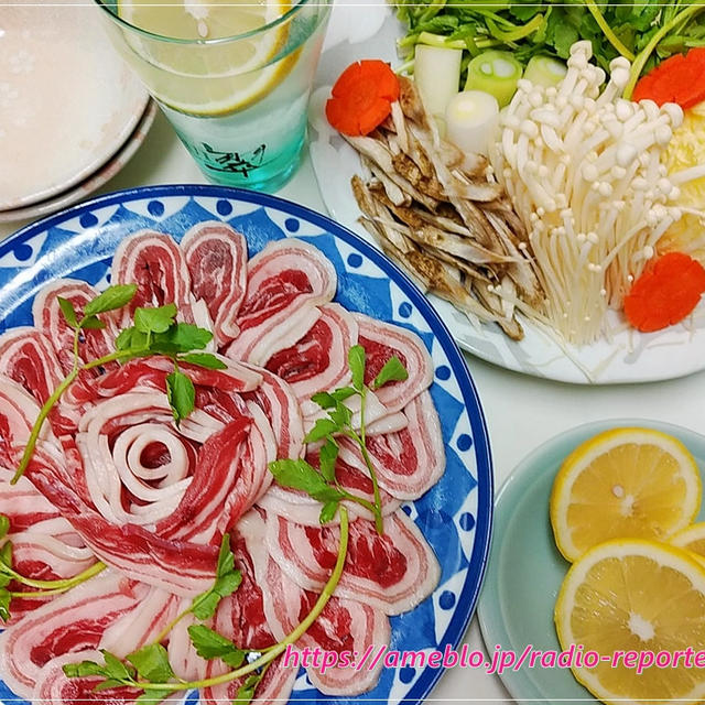 ぼたん鍋と翠(SUI)ジンソーダ♪お取り寄せで楽しむ週末！
