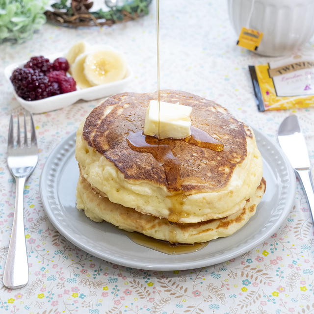 材料4つでお店屋さんの味♪ふわもちパンケーキ(✽ ﾟдﾟ ✽)