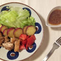【管理栄養士のお野菜レシピ】秋の味覚♪さつまいもと「鶏チャ」のデリサラダ
