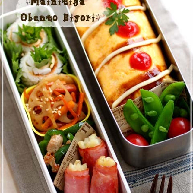 オムソバ弁当と乙女心？〜パパのお弁当〜