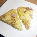 キャベツを食べてる！。。。【キャベツとウインナーのお焼き】