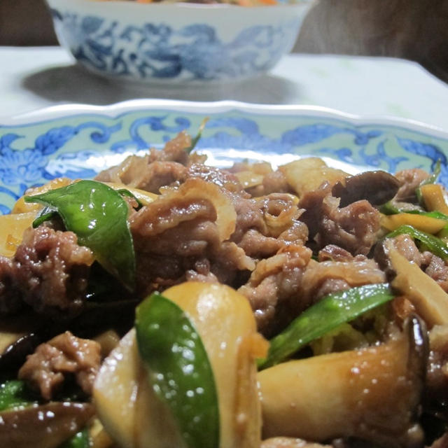 「エリンギ茸と豚肉の生姜焼き」