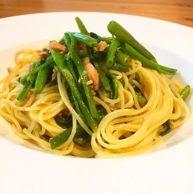 ★お昼ごはん★空芯菜とツナの中華風パスタ！