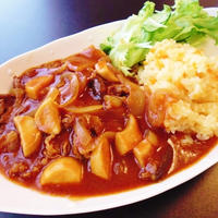 理想のトマトハヤシとキャロットライス