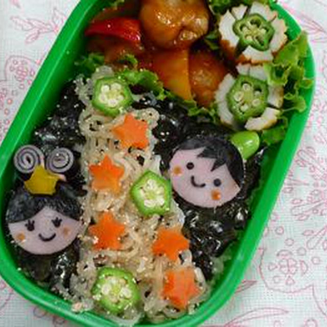 七夕のお弁当（キャラ弁）